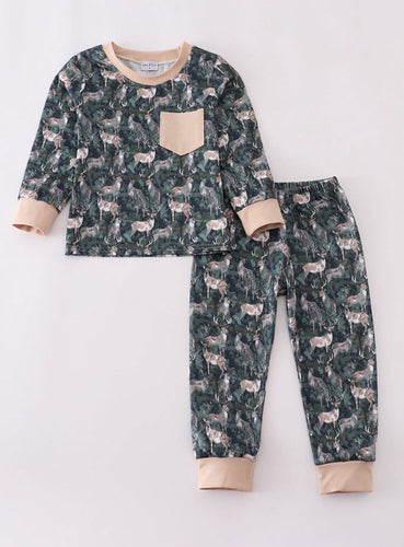 Camo deer pajamas