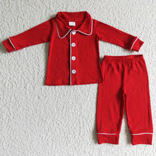 Load image into Gallery viewer, Preorder Christmas Solid Red pajamas