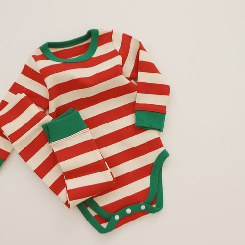 BCV Striped Romper pant set