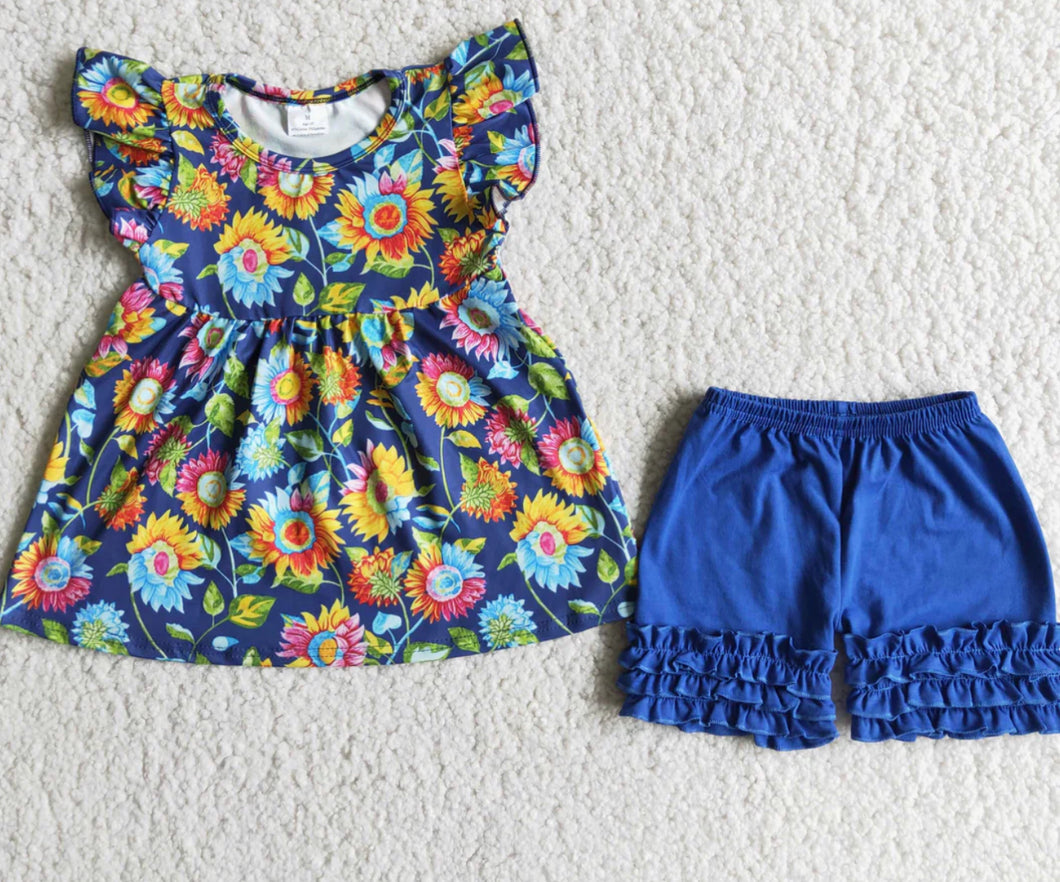 Preorder blue floral set