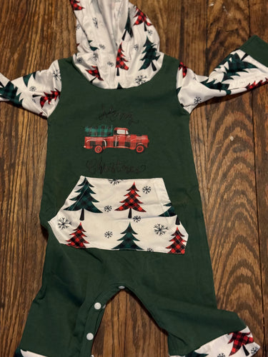 BCV Green Tree Truck Romper