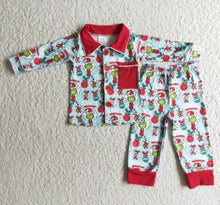 Load image into Gallery viewer, Preorder Grinch Christmas pajamas