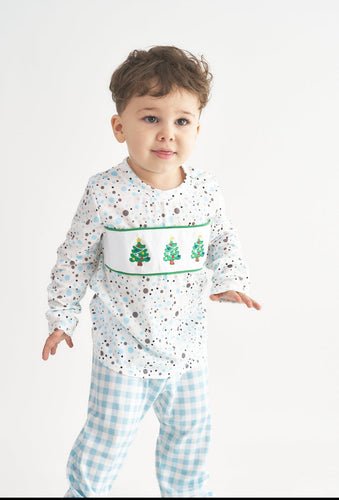 Christmas Tree Embroidery Pant set