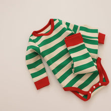 Load image into Gallery viewer, Striped Romper pant set