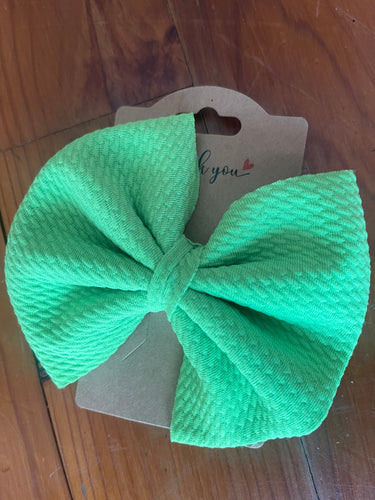 Lime Green Bow 4.5 inch