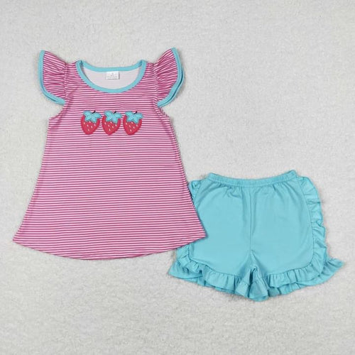 Strawberry blue short set