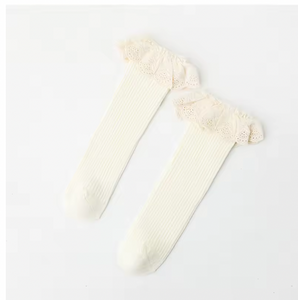 Ruffle Off White socks