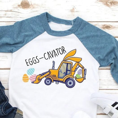 Easter Eggs Cavator Raglan