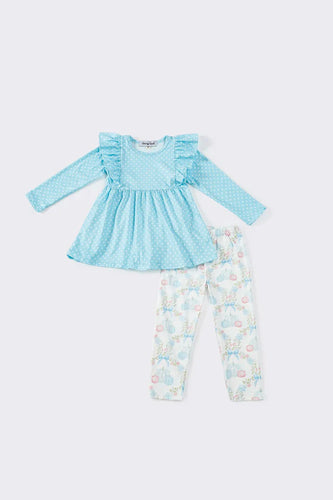 Blue Floral Pumpkin Set