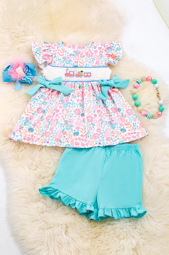 Pastel Floral Smock Set