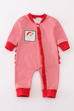 Load image into Gallery viewer, Santa Stripe Romper